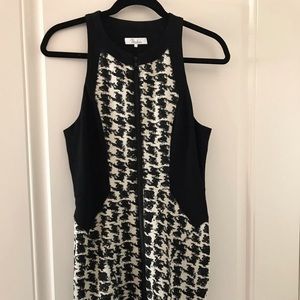 Parker | Front zip crew neck midi dress